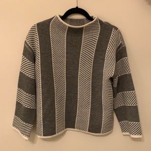 Gray Cowl-neck Sweater